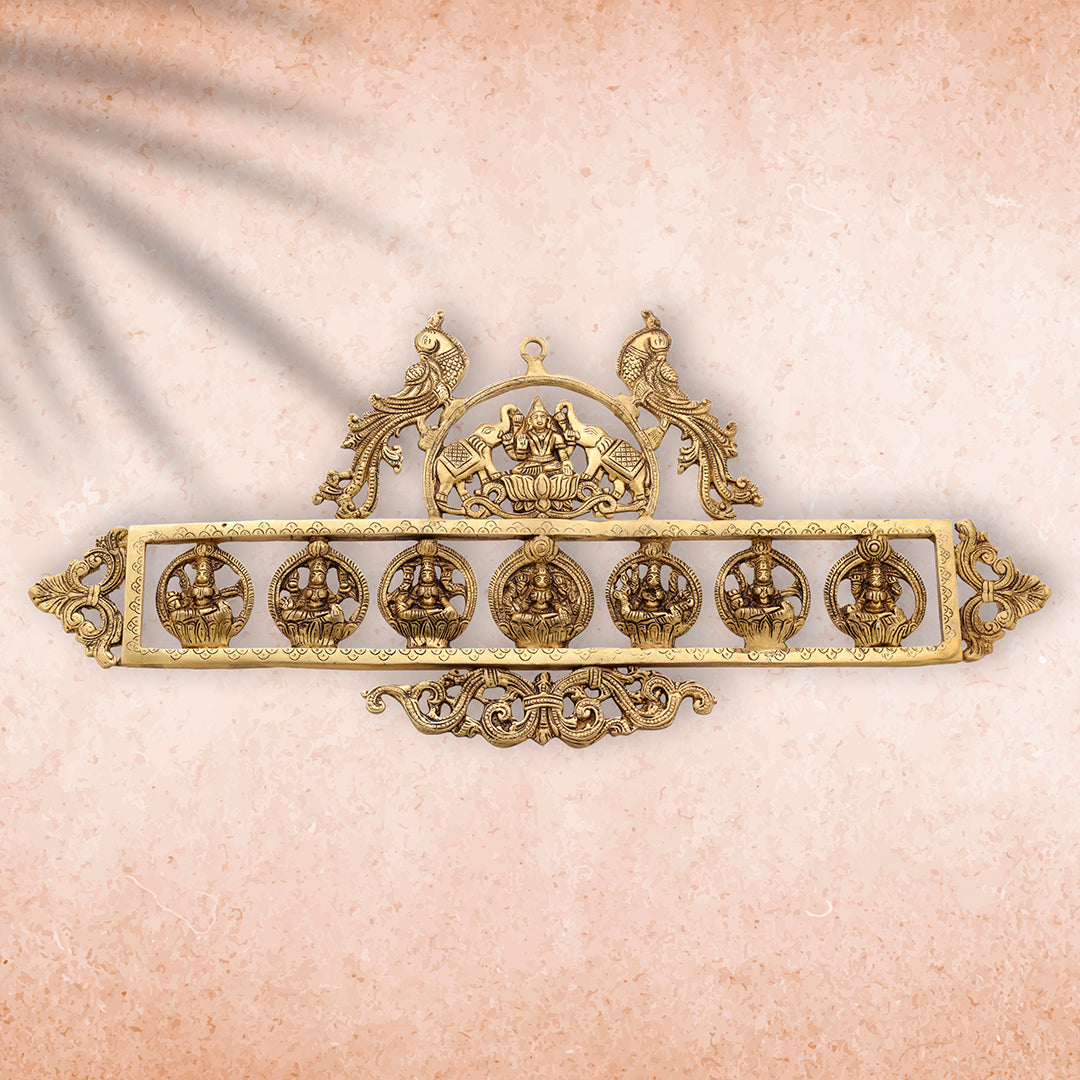 Brass Ashtalakshmi Wall hanging  (12 Inch)