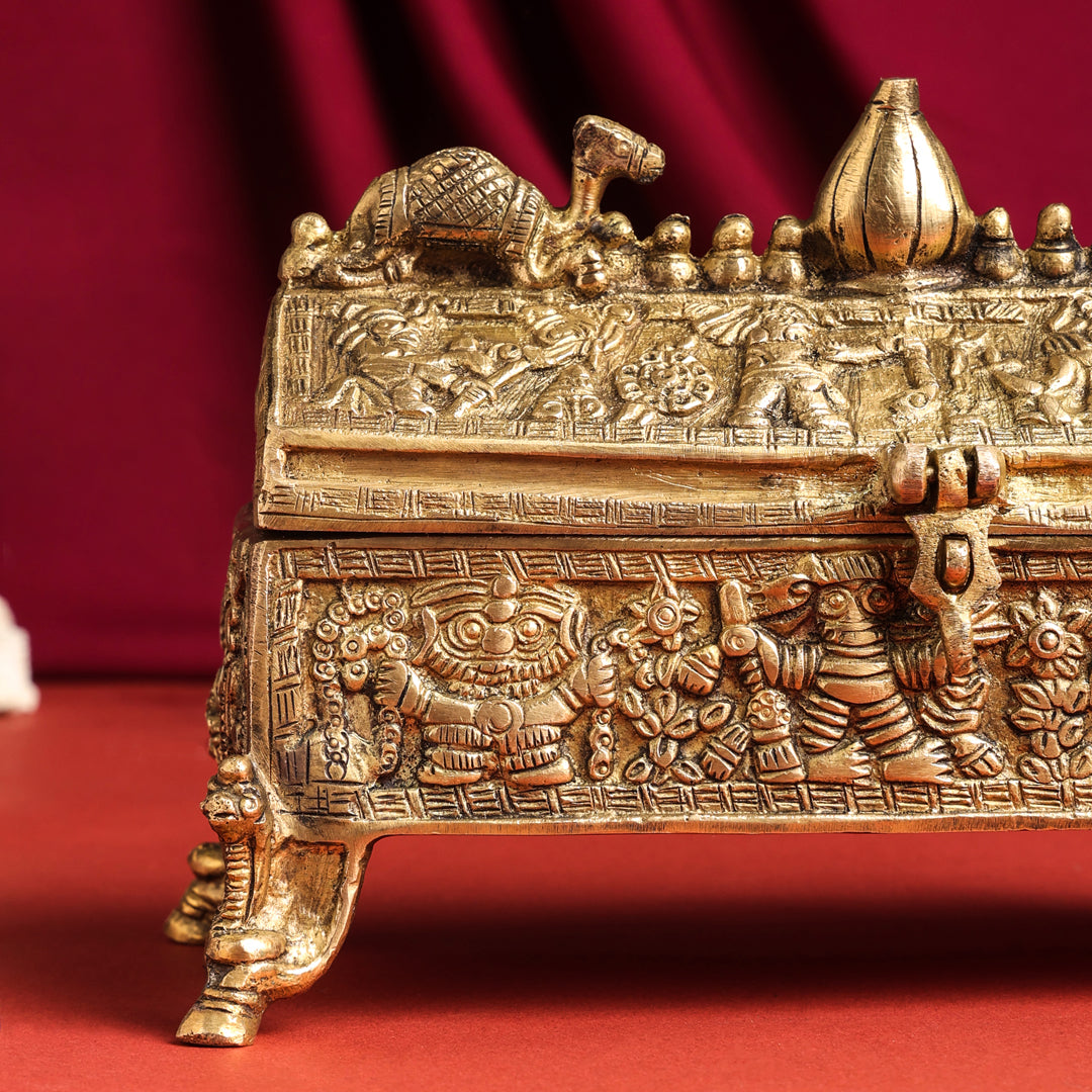 Brass Camel Jewellery Box (6 Inch)