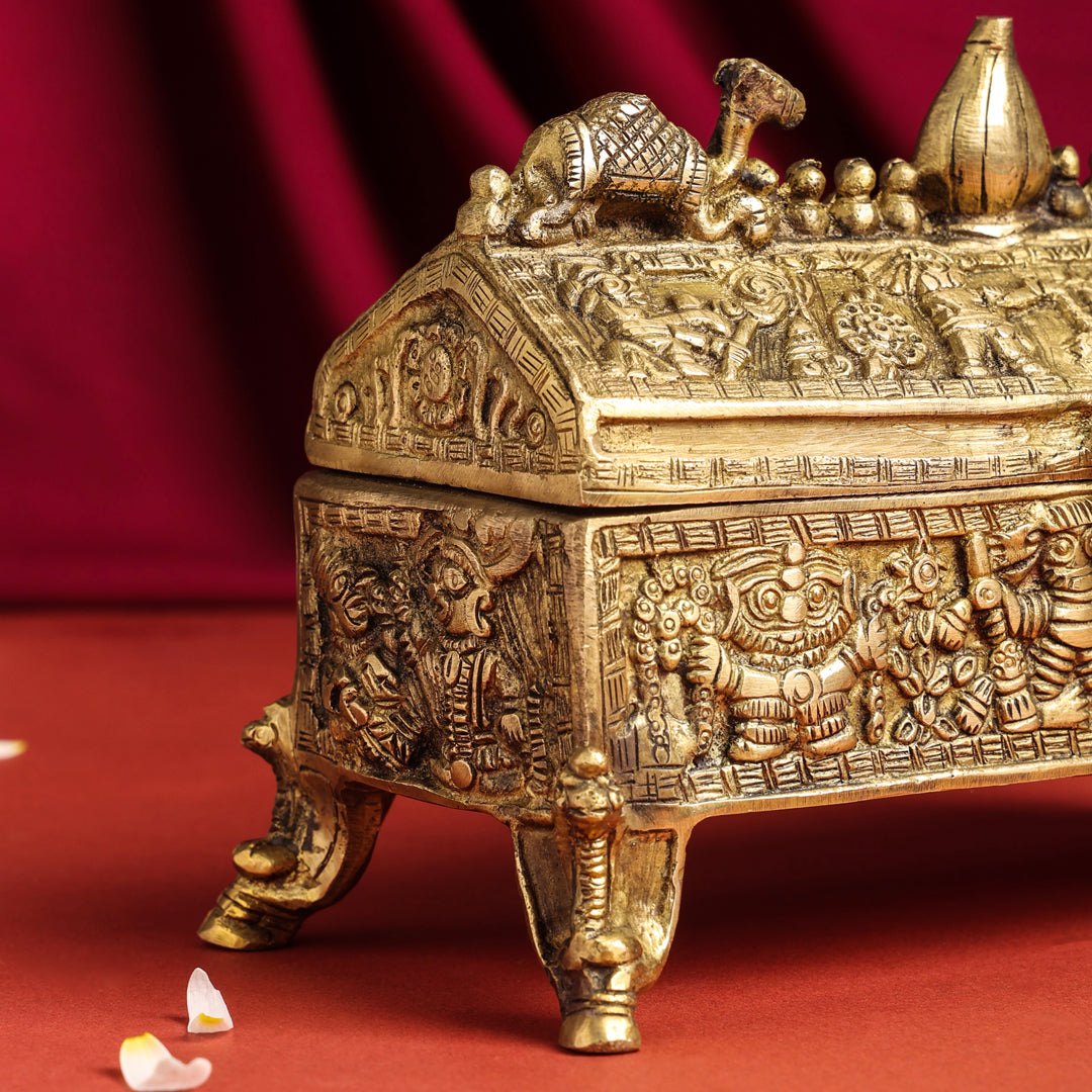 Brass Camel Jewellery Box (6 Inch)