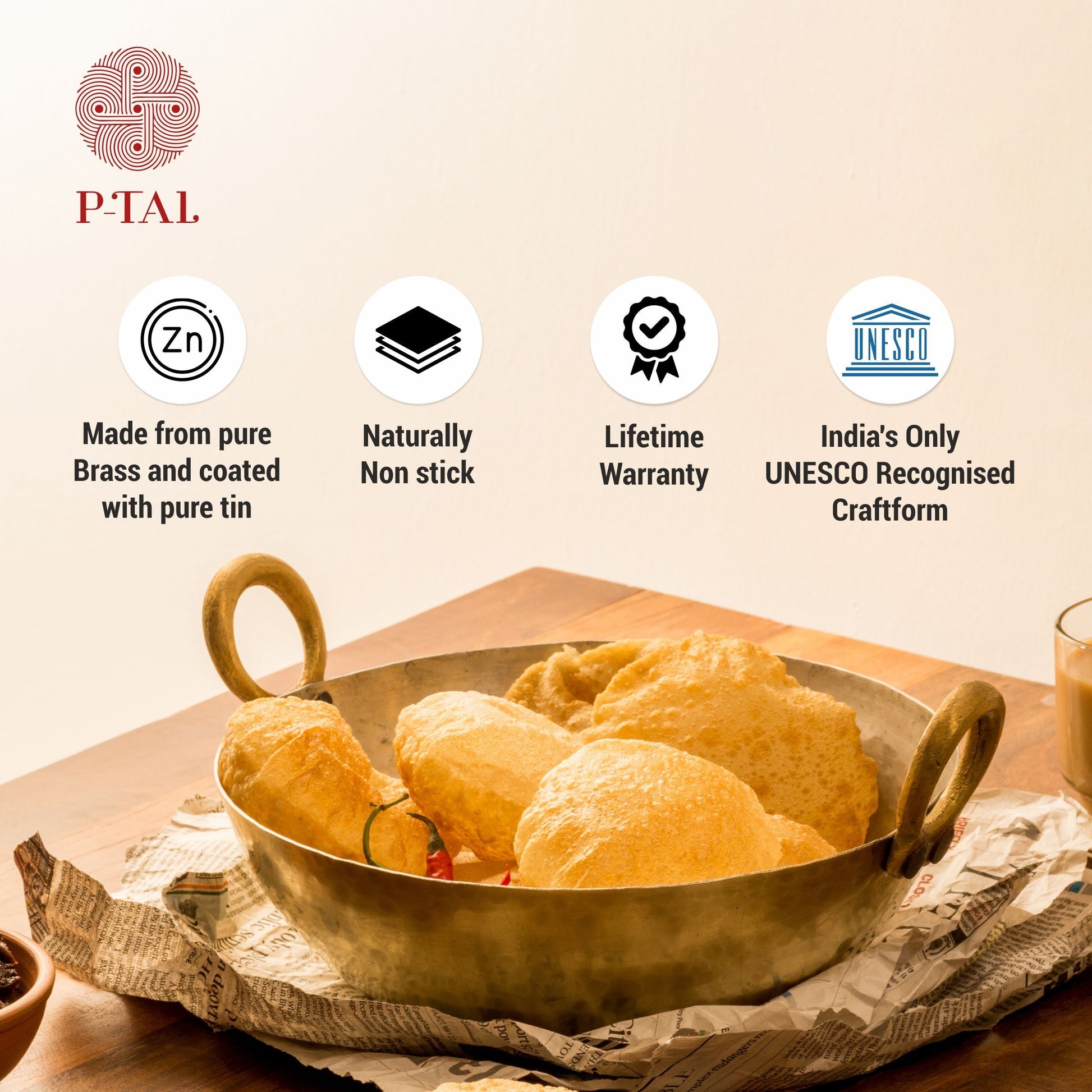 sama homes flat base brass kadahi