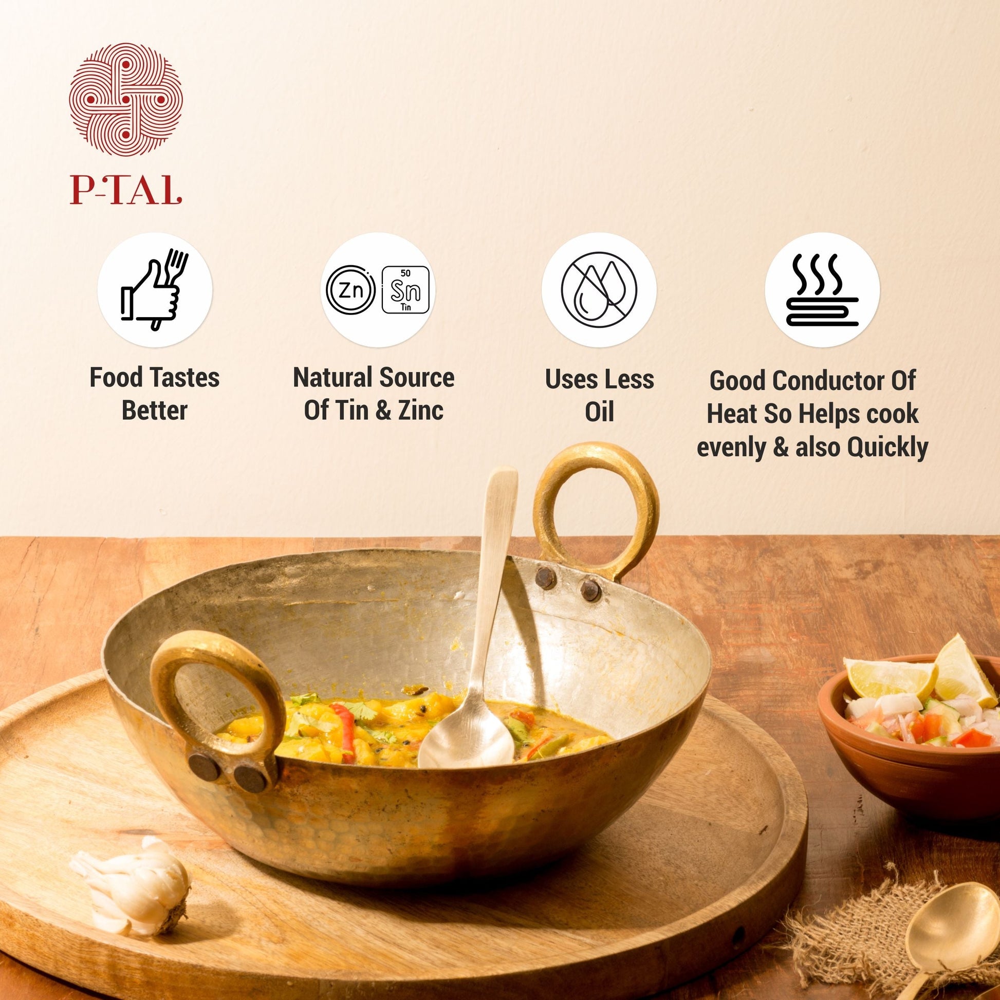 sama homes flat base brass kadahi