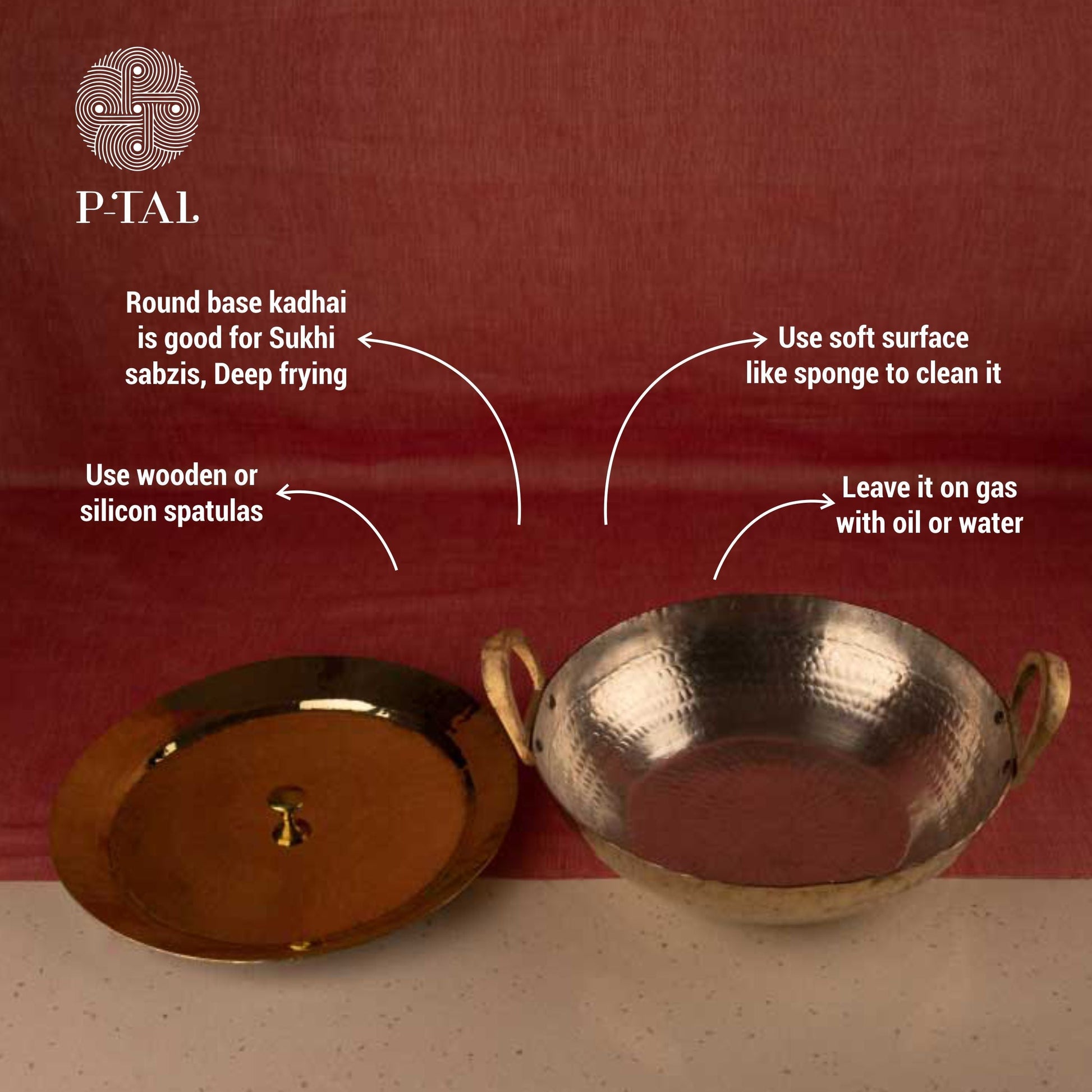 sama homes flat base brass kadahi