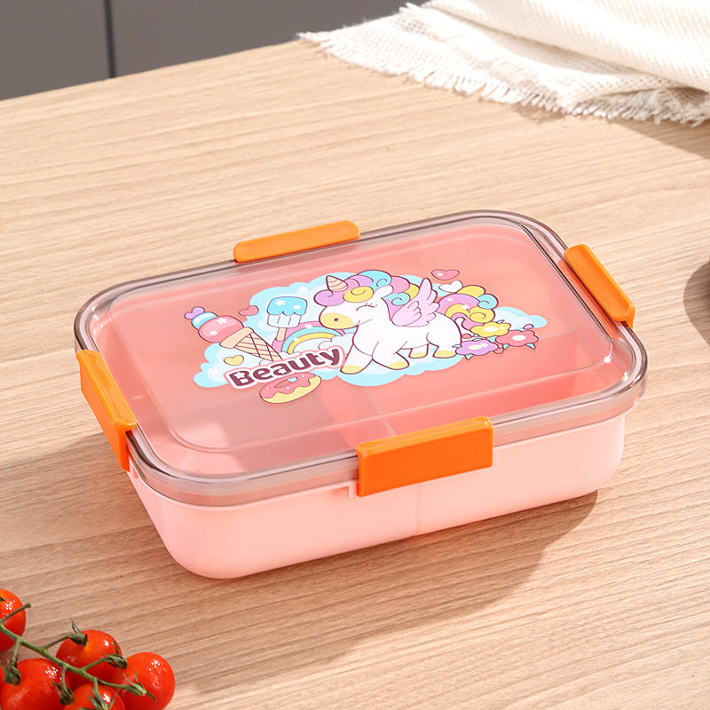 304 Stainless Steel Lunch Box Students Divided Into Lunch Box Three Grids