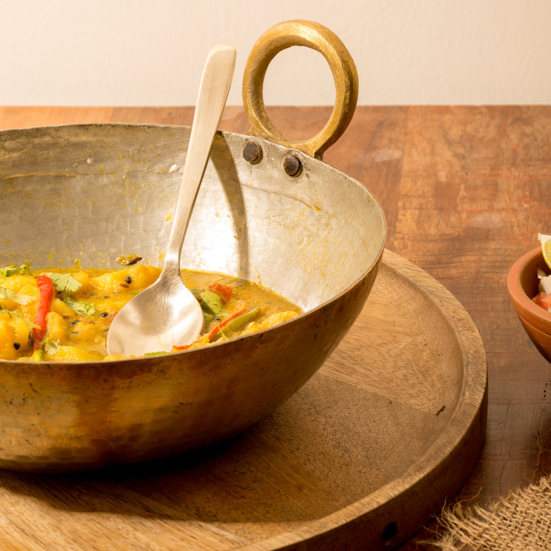 sama homes flat base brass kadahi