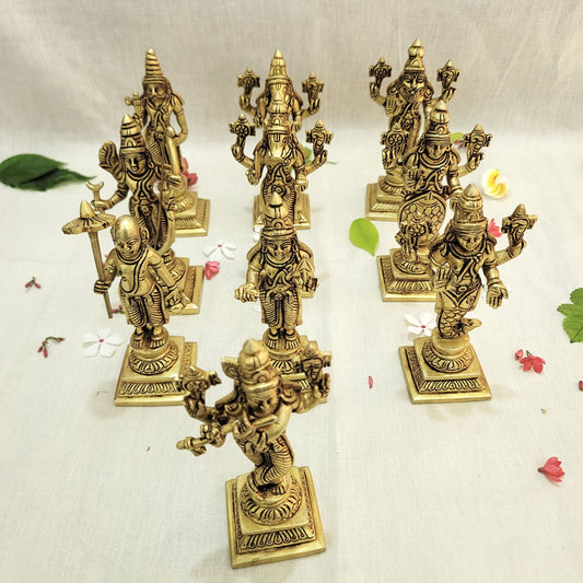 Complete Set of 10 Avatars in Brass