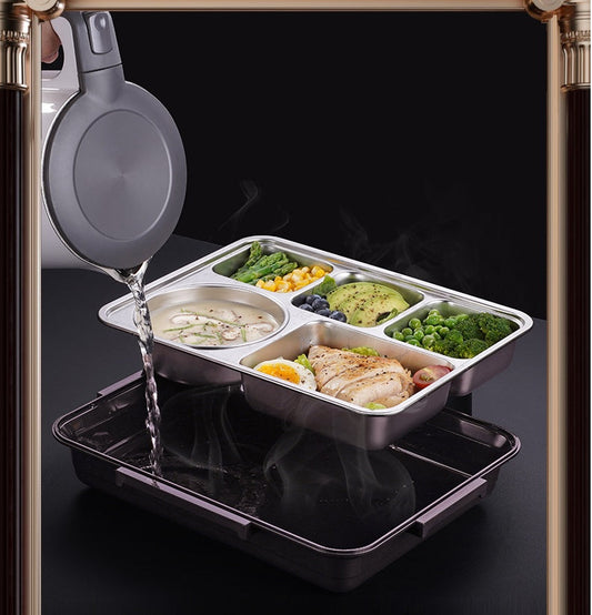 Stainless Steel Student Large Capacity Split Lunch Box Set