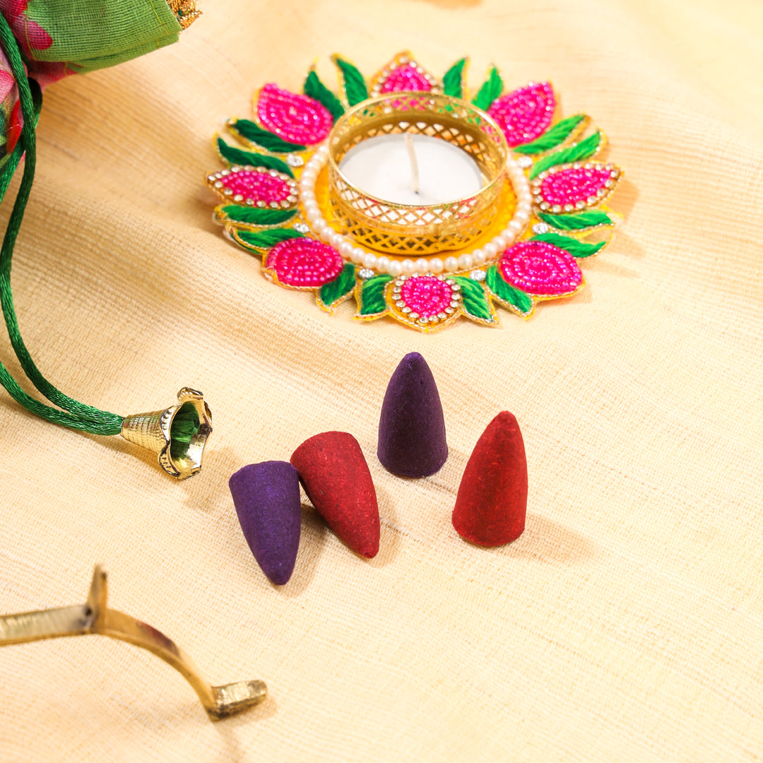 Brass Diya Festive Potli/Hamper