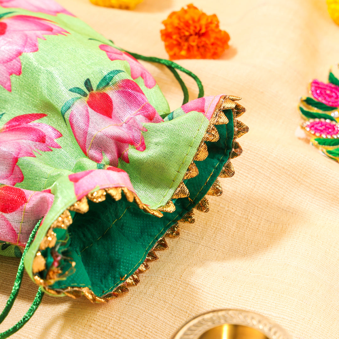 Brass Diya Festive Potli/Hamper