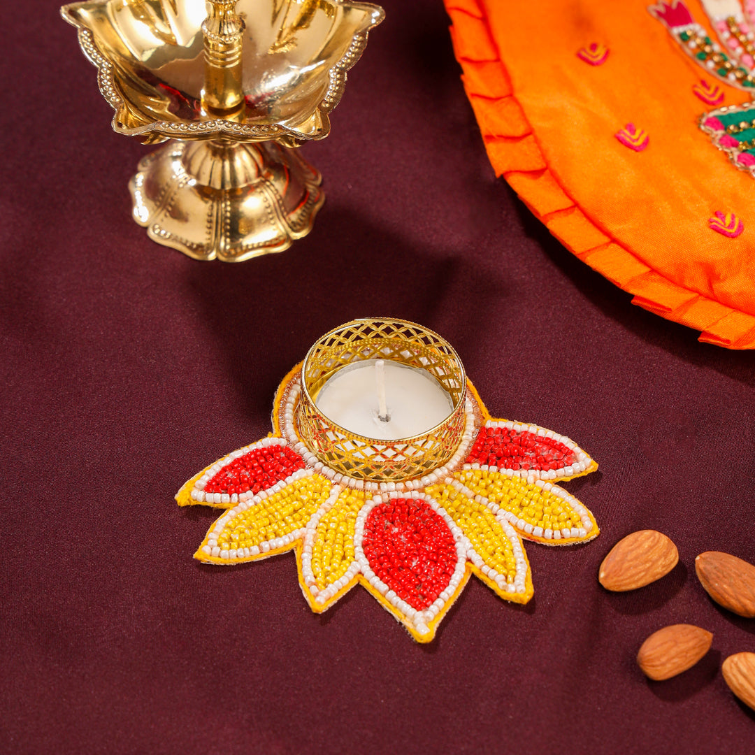 Brass Diya Ganesha Festive Potli/Hamper