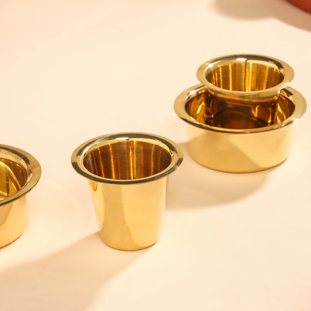 Brass Coffee Davara Pair (2.5 Inch)