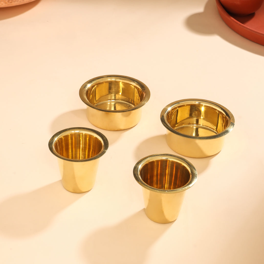 Brass Coffee Davara Pair (2.5 Inch)