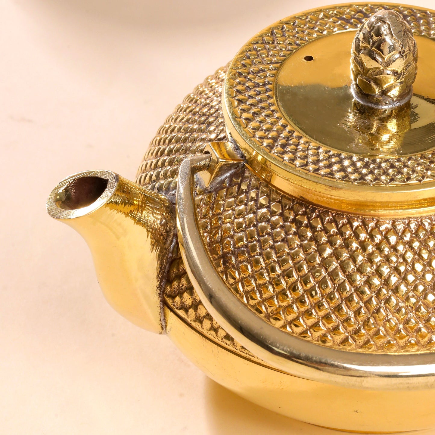 Handcrafted Brass Tea Kettle / Teapot – 4 Inch | 500ml Traditional Indian Kitchenware