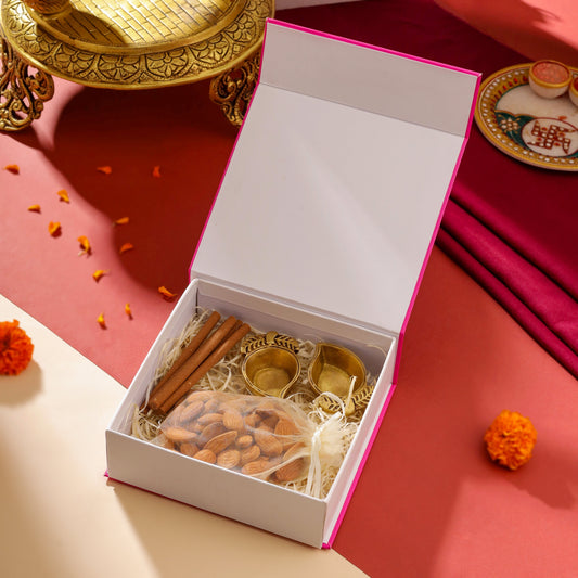 Brass Diya Pair Festive Gift Hamper