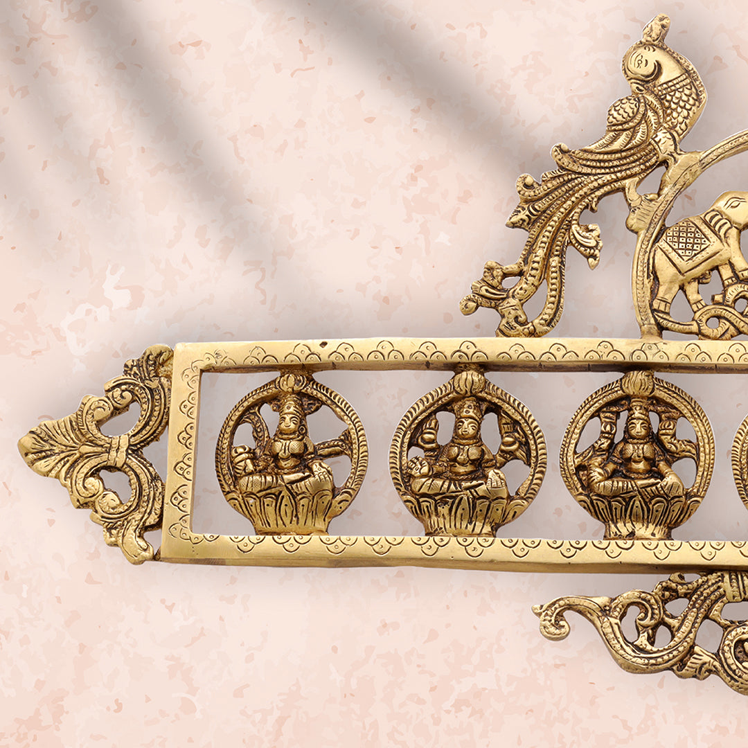 Brass Ashtalakshmi Wall hanging  (12 Inch)