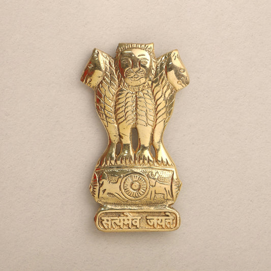 Brass Ashok Stambh / Emblem Wall Hanging