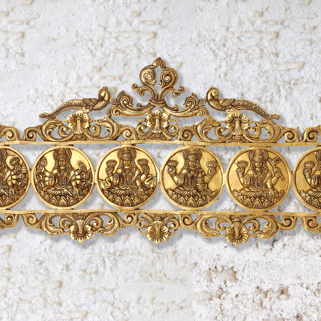 Brass Ashtalakshmi Wall hanging  (11 Inch)