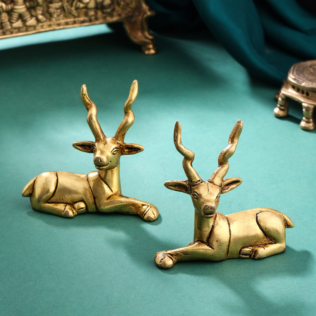 Brass Deer set (3.5 Inch)
