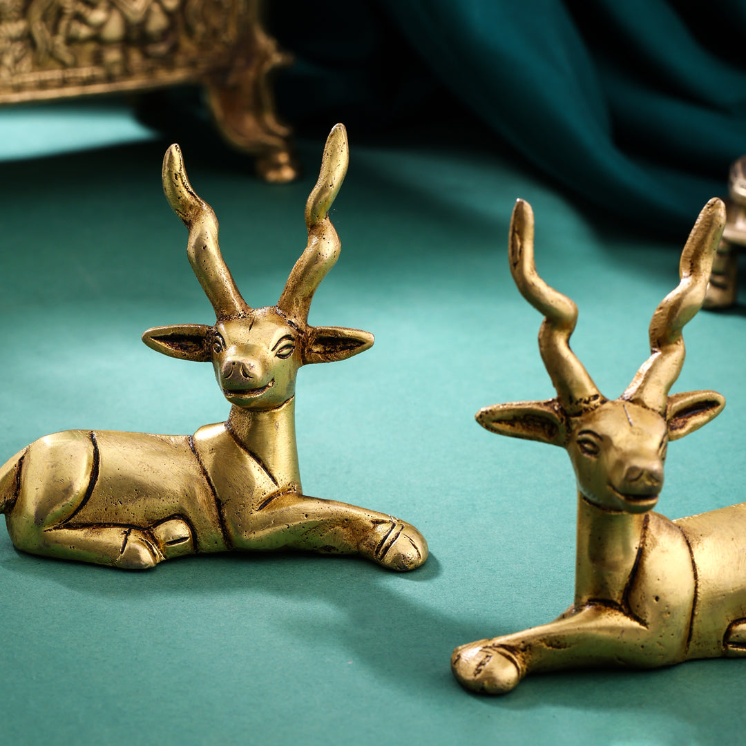 Brass Deer set (3.5 Inch)