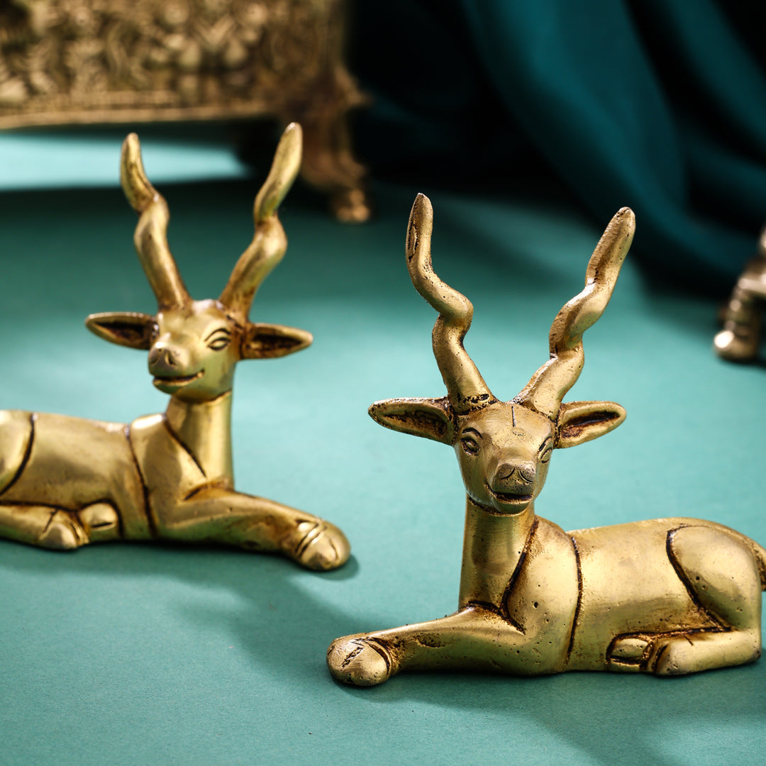Brass Deer set (3.5 Inch)