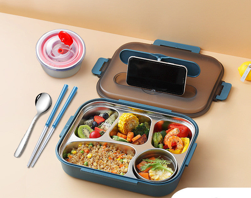 304 Stainless Steel Lunch Box, Fresh-keeping Box With Soup Cup, Insulated Lunch Box
