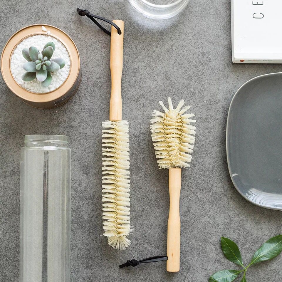 Simple And Durable Cup Brush With Wooden Handle