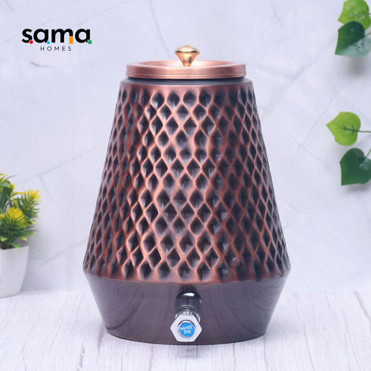 SAMA Homes - pure copper conical antique diamond designed capacity 5000 ml