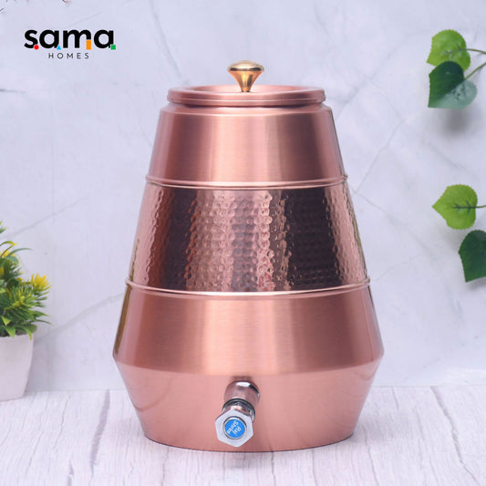 SAMA Homes - pure copper conical half hammered designed capacity 5000 ml