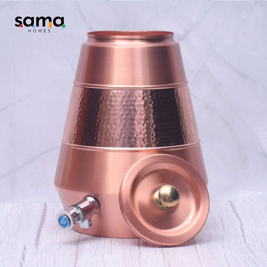 SAMA Homes - pure copper water dispenser half hammered designed capacity 8000 ml