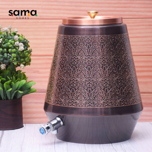 SAMA Homes - pure copper conical antique engraved designed capacity 8000 ml