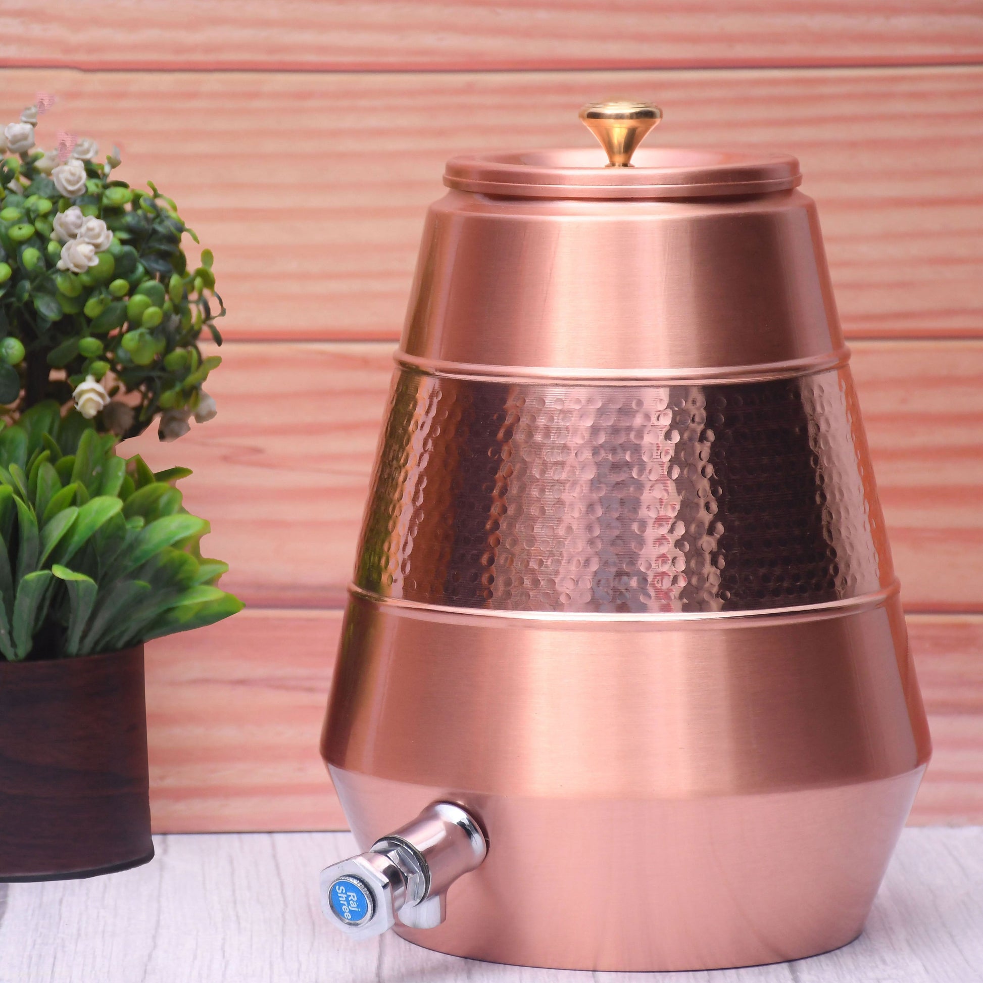 SAMA Homes - pure copper water dispenser half hammered designed capacity 8000 ml
