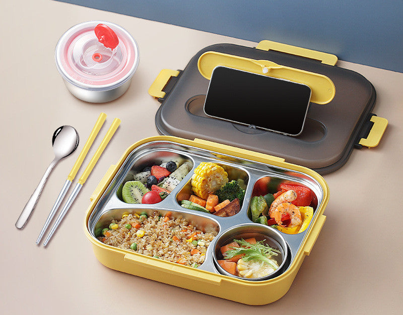 304 Stainless Steel Lunch Box, Fresh-keeping Box With Soup Cup, Insulated Lunch Box