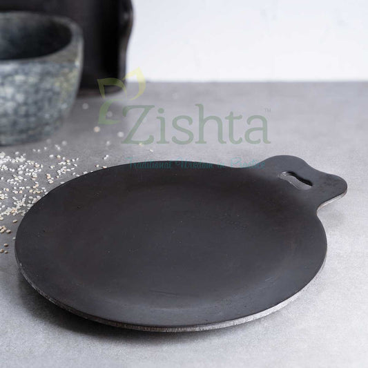Breakfast Cast Iron Combo Large: Iron Dosa Tawa, Cast Iron Kadai & Paddu-Appe