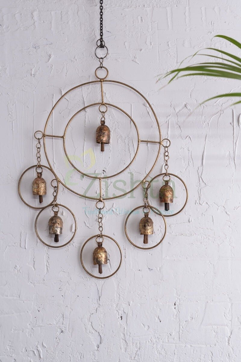 Copper Coated Iron Chimes- Round Jhumar 6