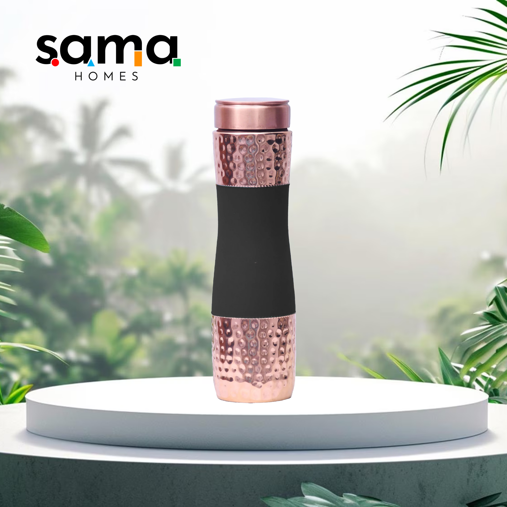 Copper water Bottle black silk finish