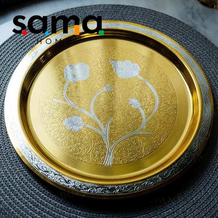 SAMA Homes - exclusive sanskriti brass pooja thali set of 8