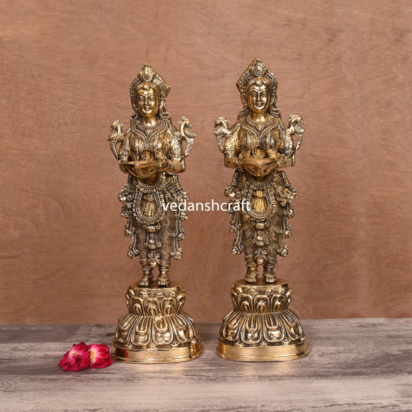 Brass Deep Lakshmi Pair (15 Inch)