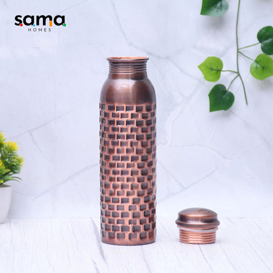 SAMA Homes - pure copper water bottle antique brick design