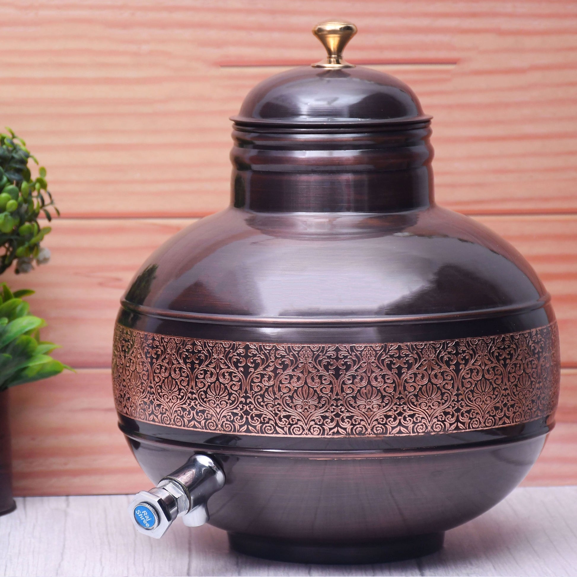 SAMA Homes - pure copper antique engraved ghada pot water dispenser capacity 8000ml
