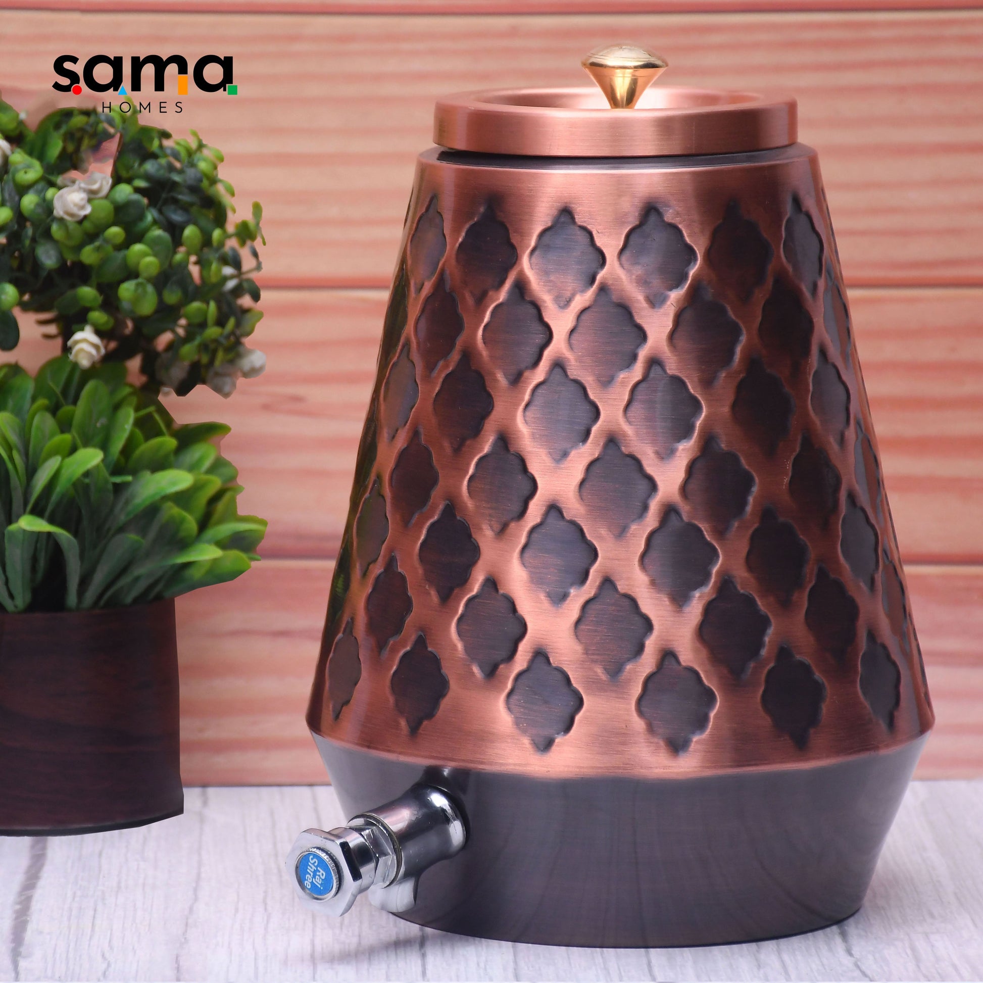 SAMA Homes - pure copper conical antique kangura designed capacity 8000 ml