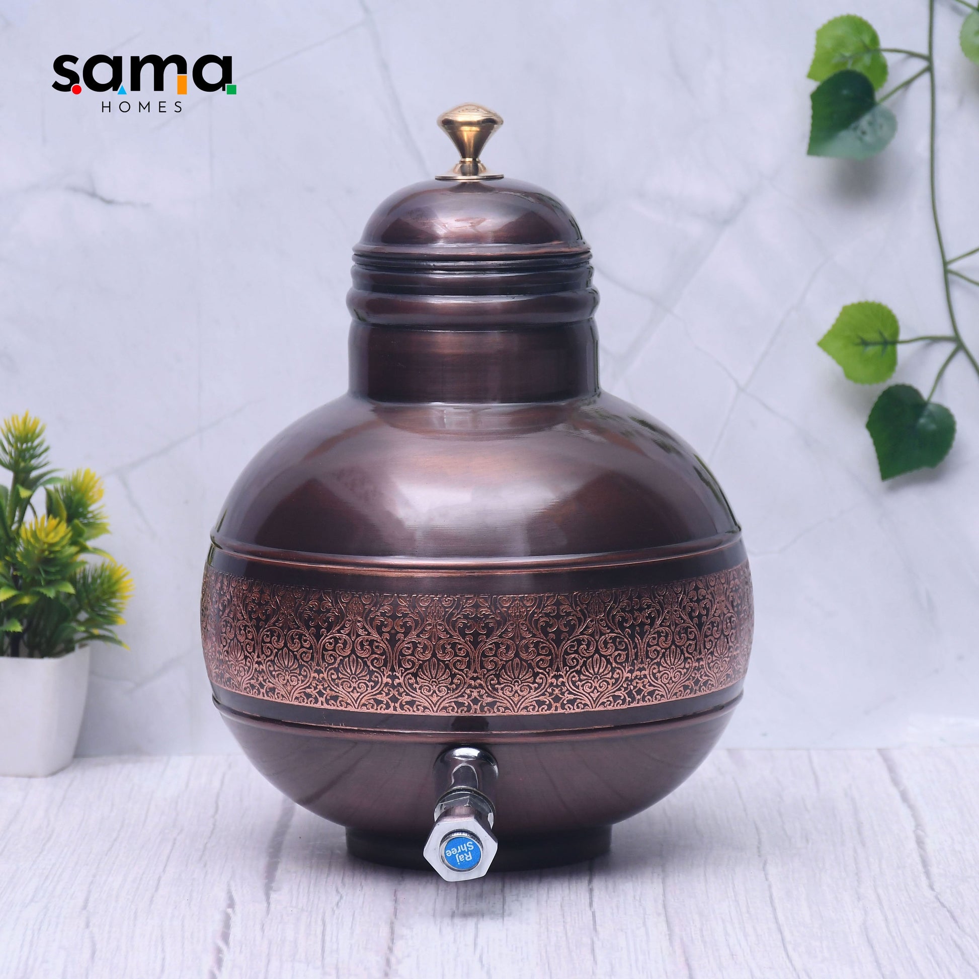 SAMA Homes - pure copper antique ghada pot water dispenser capacity 5000ml