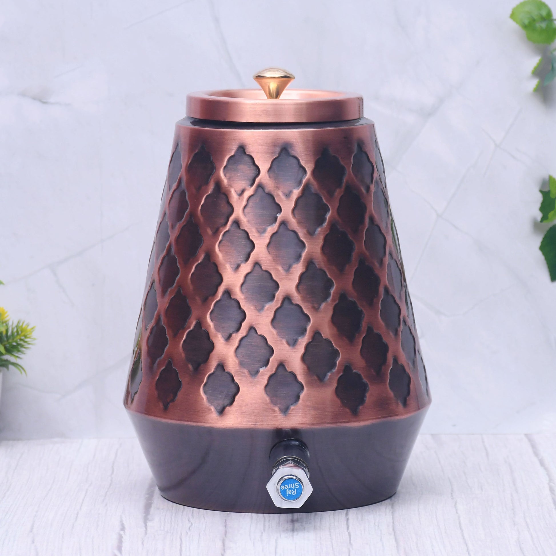SAMA Homes - pure copper conical antique kangaru designed capacity 5000 ml