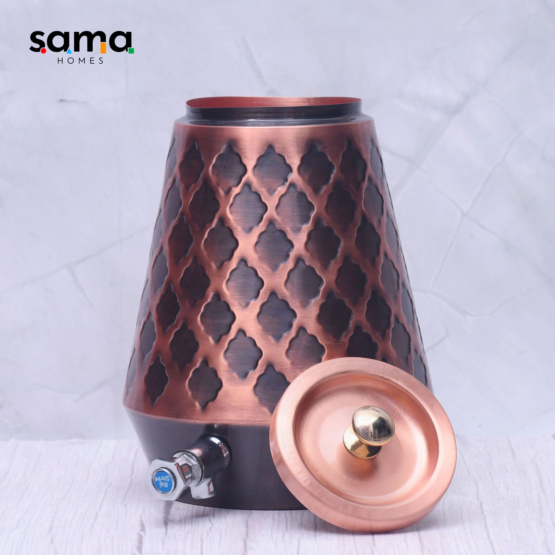 SAMA Homes - pure copper conical antique kangaru designed capacity 5000 ml