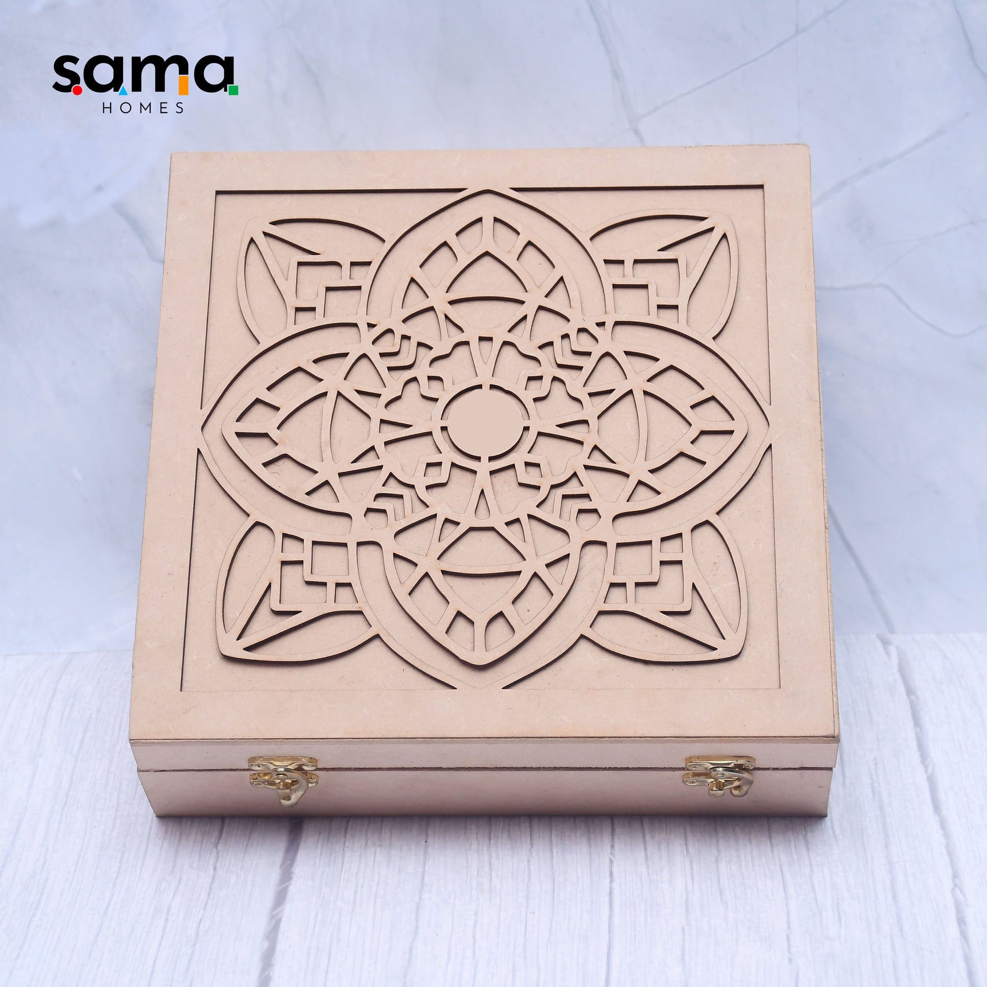 SAMA Homes - exclusive pooja thali set with rose gold finish