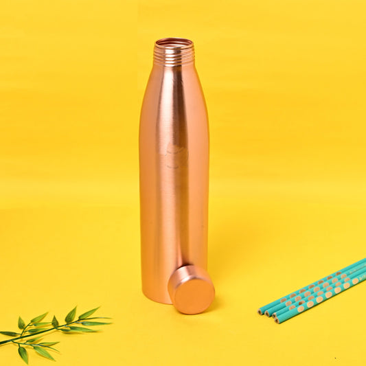Sama Homes Pure Copper Water Bottle Plain Matt Finished Capacity  1000 ML