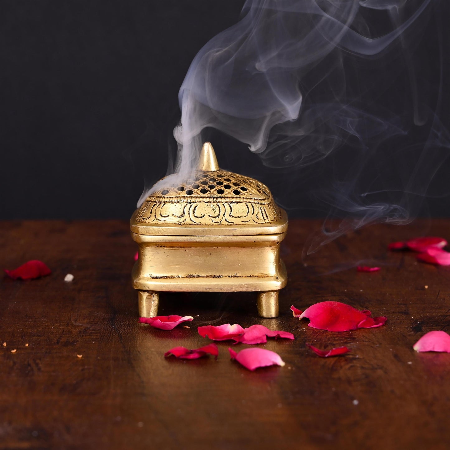 Brass Dhoop Dani & Incense Holder (2.8 Inch)