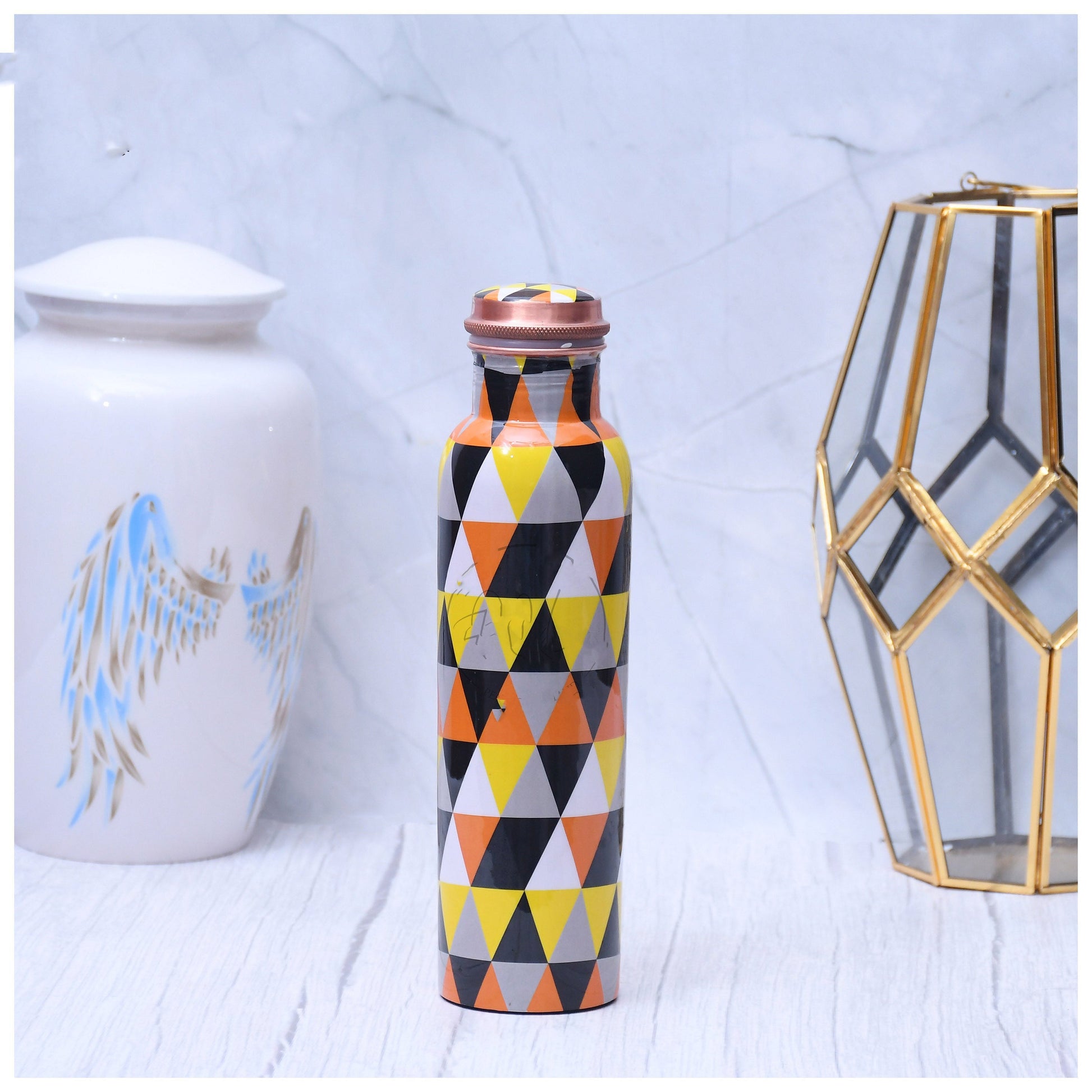 SAMA Homes - exclusive geometric designed pure copper bottle leak proof