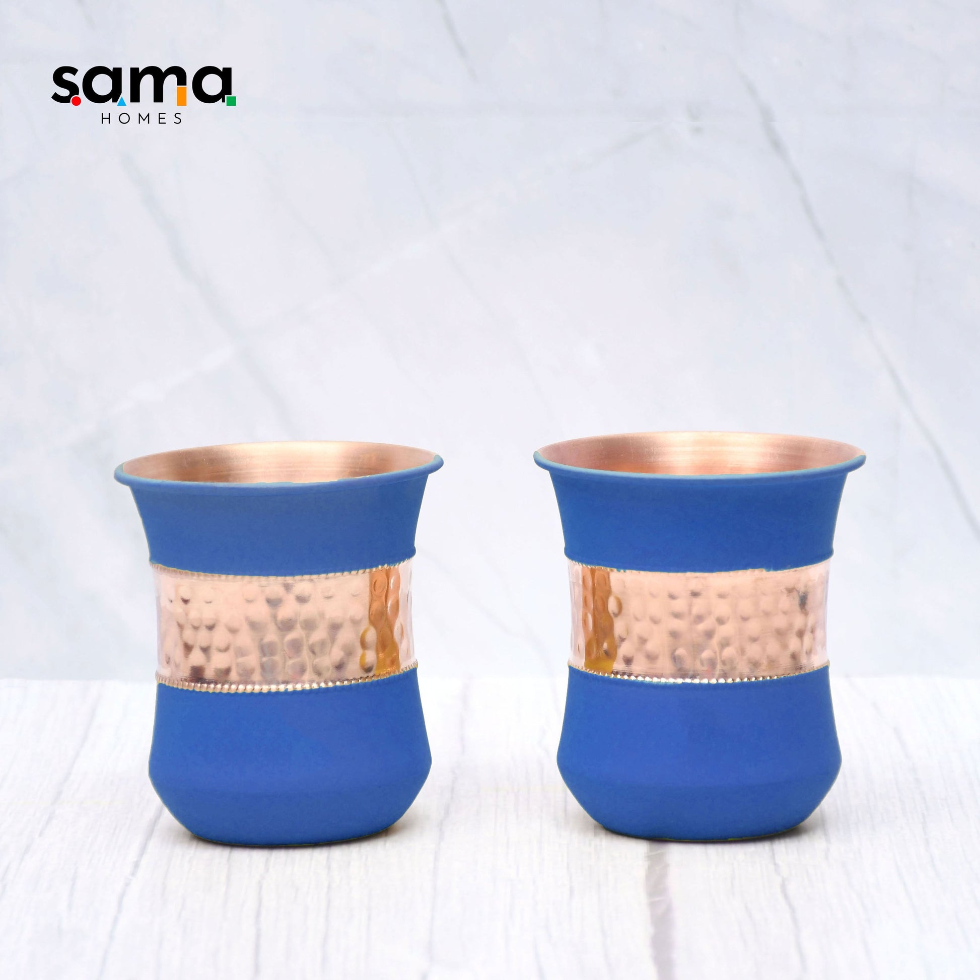 Pure Copper Water  with set of 2 glasses