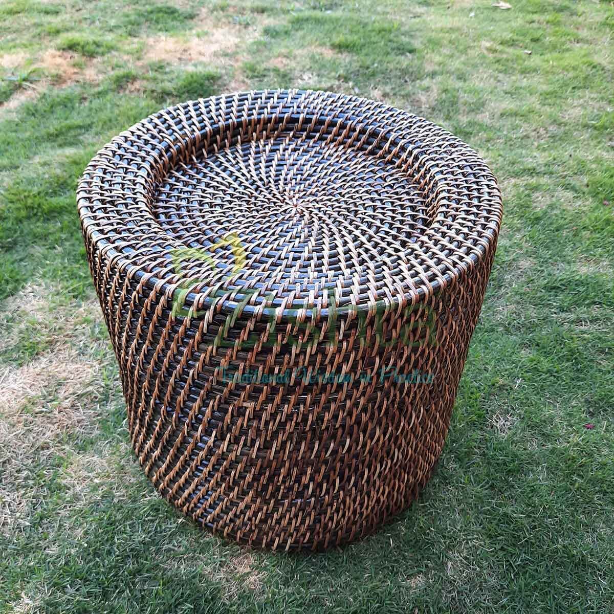 Drum Shape- Assam Cane Furniture - Seating Stool (Mudda-Morah)