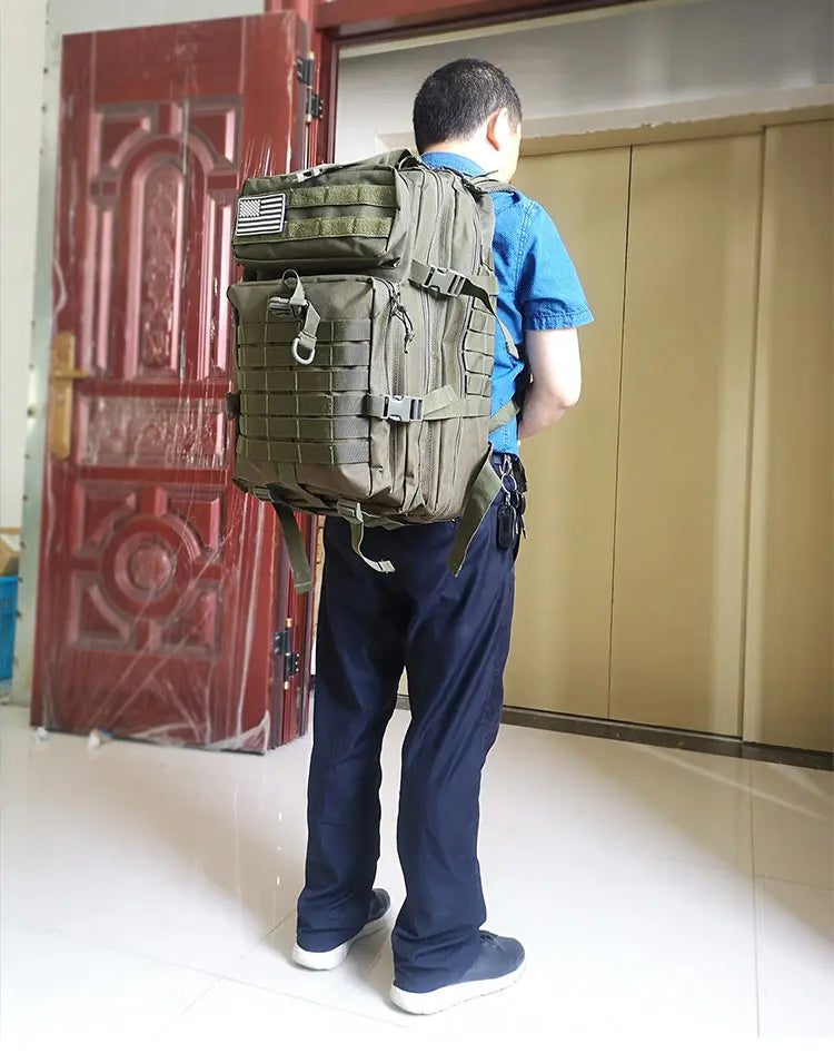 Large Capacity Waterproof Tactical Backpack for Men, 3P Softback, Outdoor Bug Rucksack, Hiking, Camping, Hunting Bags, 50L