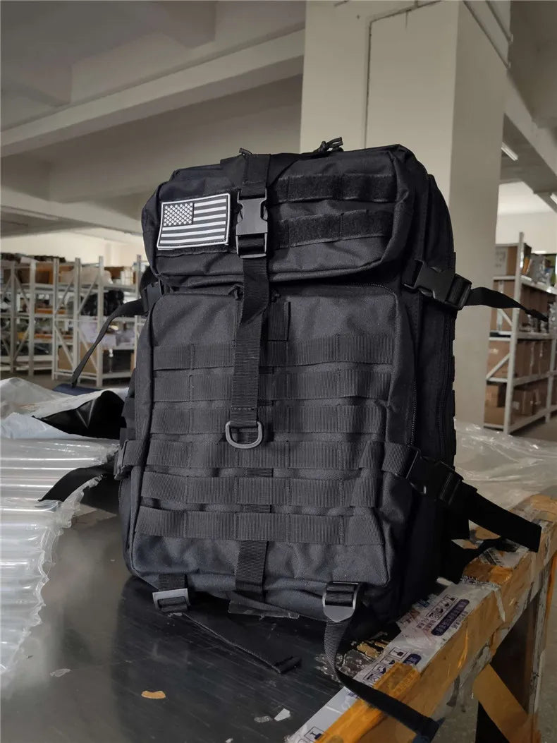 Large Capacity Waterproof Tactical Backpack for Men, 3P Softback, Outdoor Bug Rucksack, Hiking, Camping, Hunting Bags, 50L